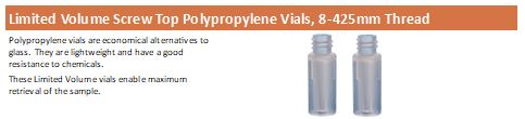 Q-Range Limited Volume Polyproylene Vials Image